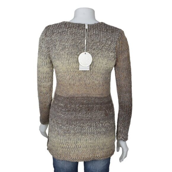 NWT DKR & Co Knit Ombre Wool Blend Sweater Brown Size Small - Picture 6 of 14